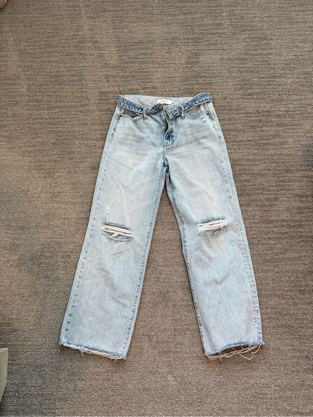 Light Wash Low Rise Distressed Women’s Jeans